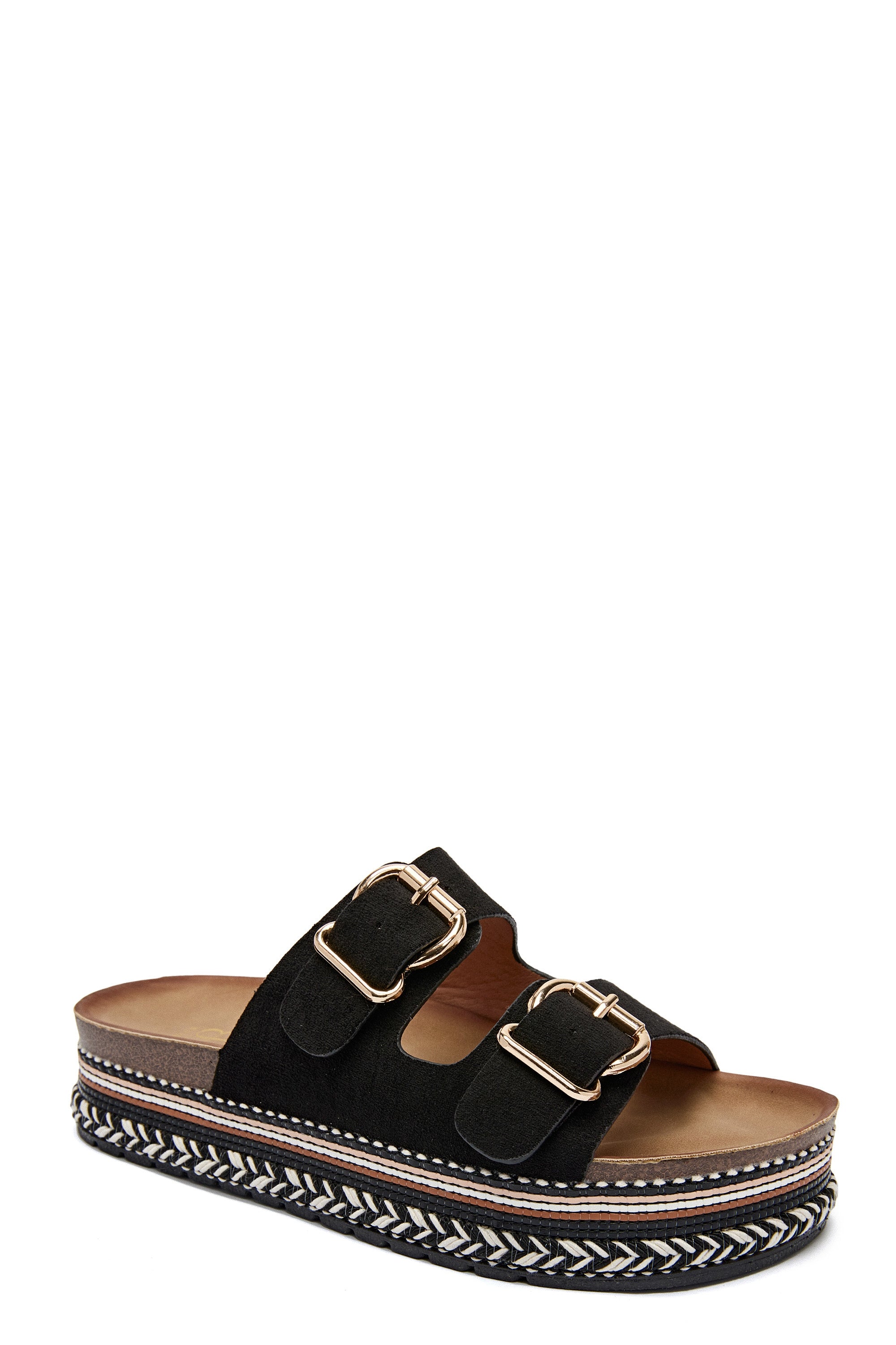 Sandales Plateformes à Double Boucle – Style Boho-Chic