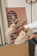 Mocassins en Daim avec Mors Métallique – Chic Décontracté