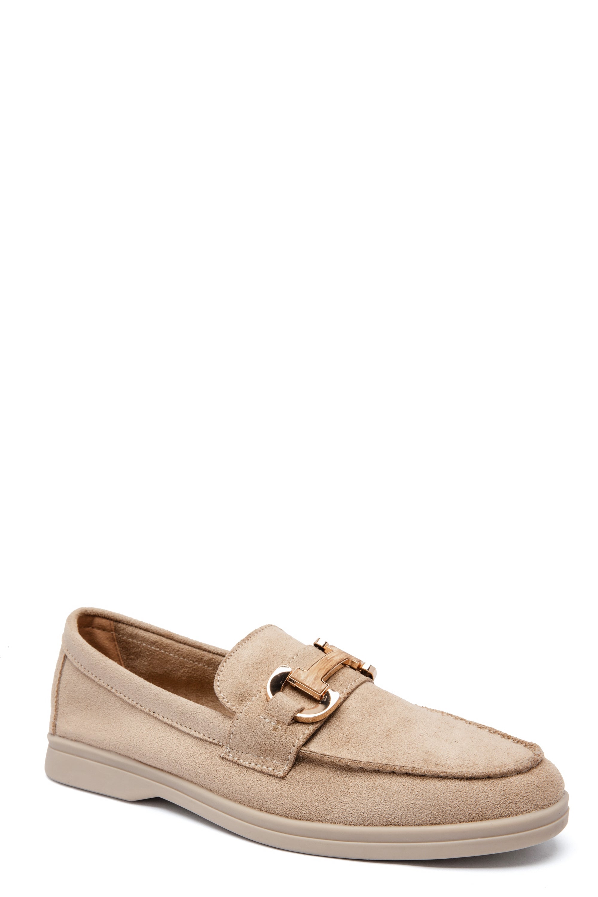 Mocassins en Daim avec Mors Métallique – Chic Décontracté