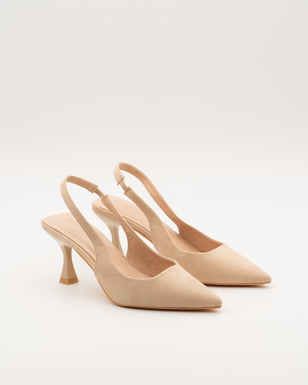 Escarpins Slingback Beige à Talon Bobine – Chic & Confort