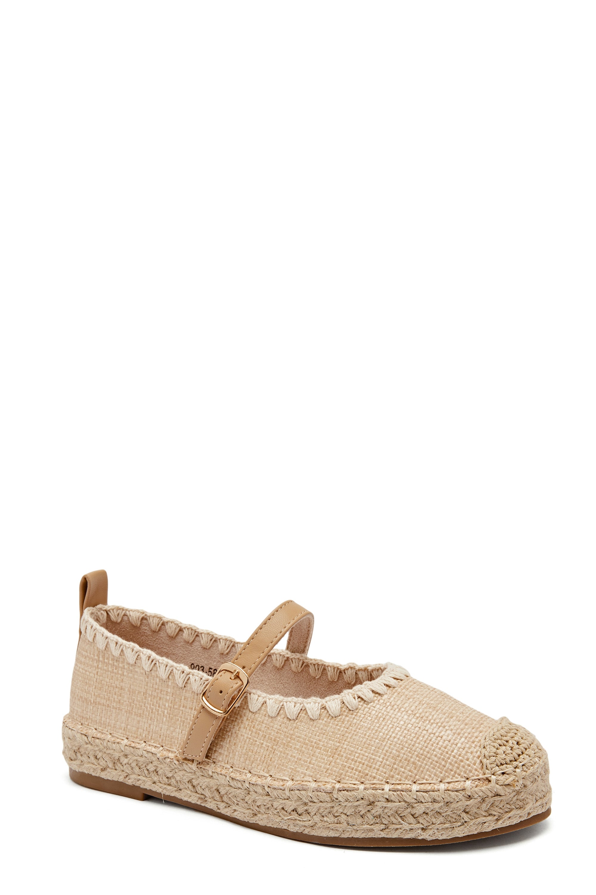 Ballerines Espadrilles Mary Jane en Raphia Tressé