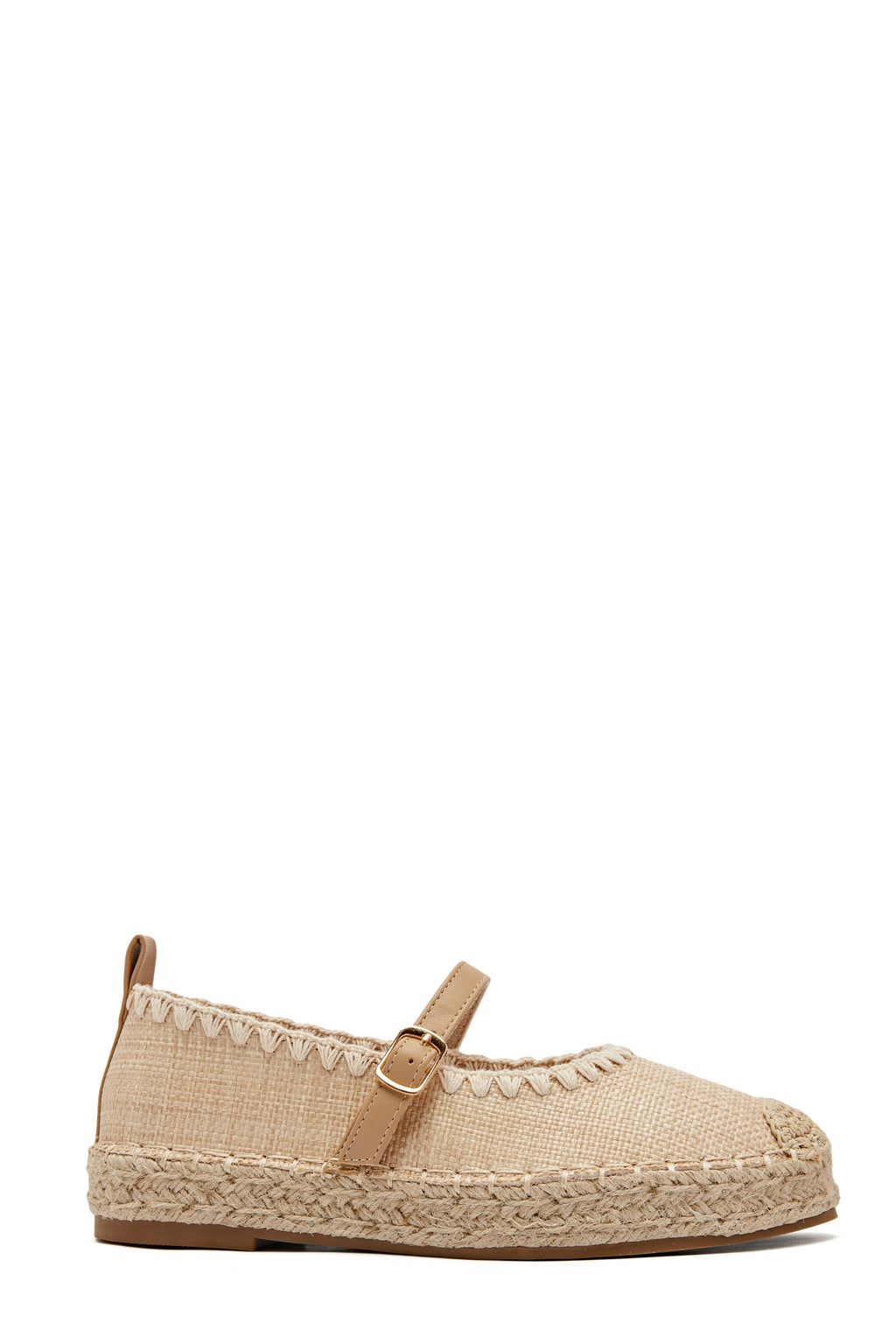 Ballerines Espadrilles Mary Jane en Raphia Tressé