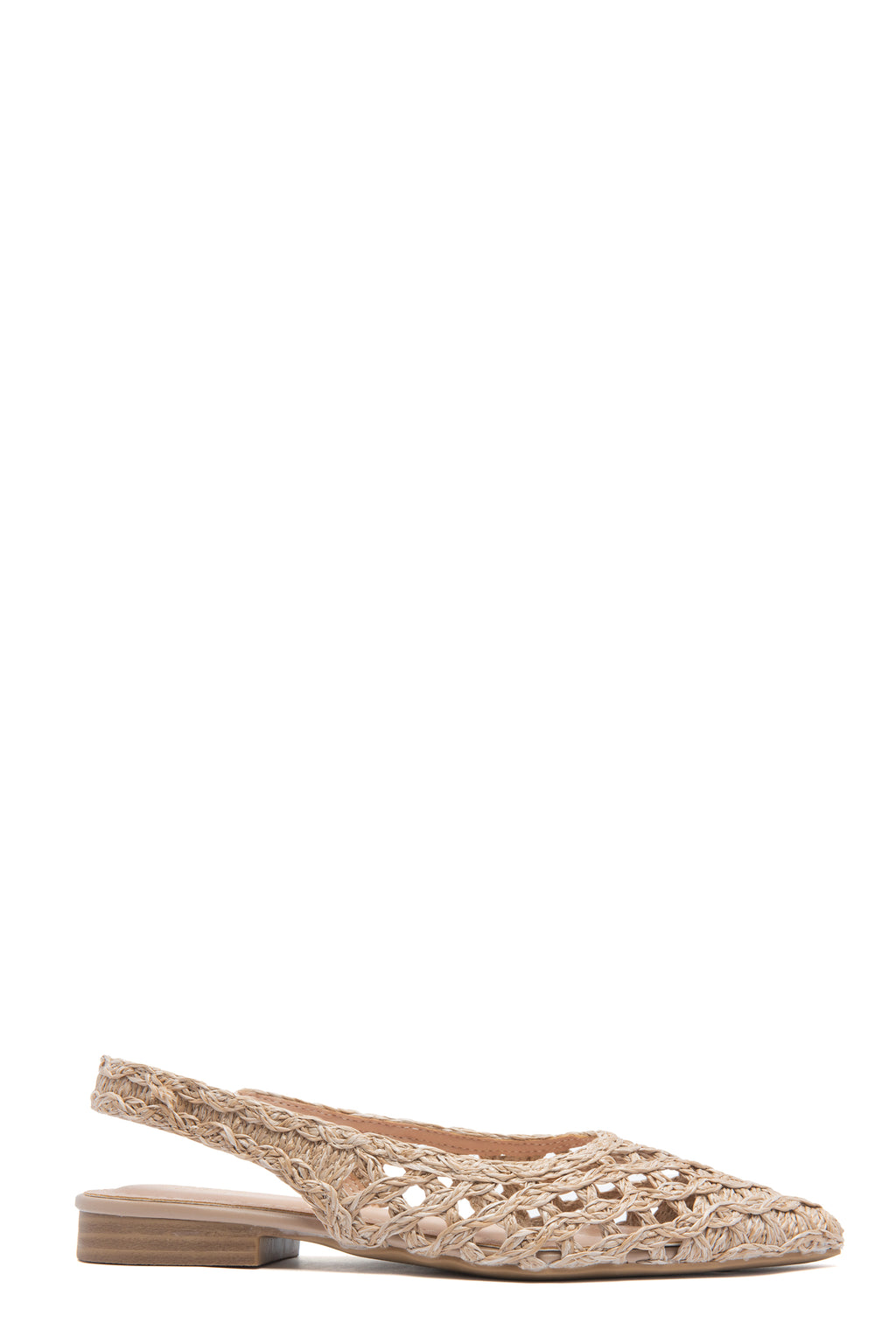 Ballerines Slingback en Raphia Tressé Beige