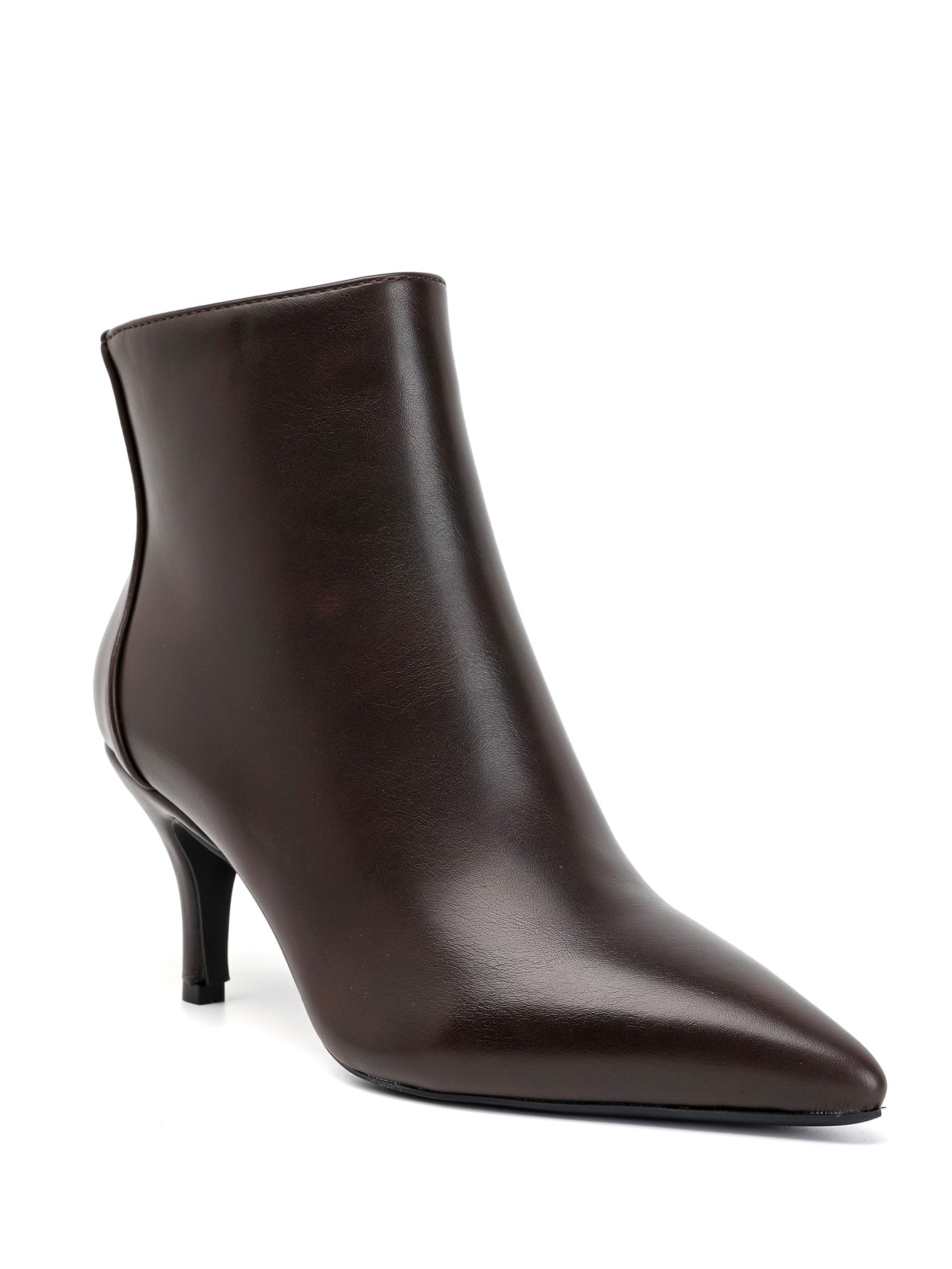 Bottines à talons aiguilles marron