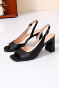 Sandales Slingback à Talon Bloc - Élégance Intemporelle