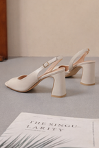 Sandales Slingback à Talon Bloc - Élégance Intemporelle